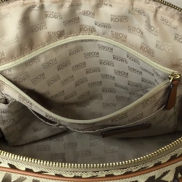 Michael Kors Signature Jacquard Satchel Bag - Picture 7 of 11
